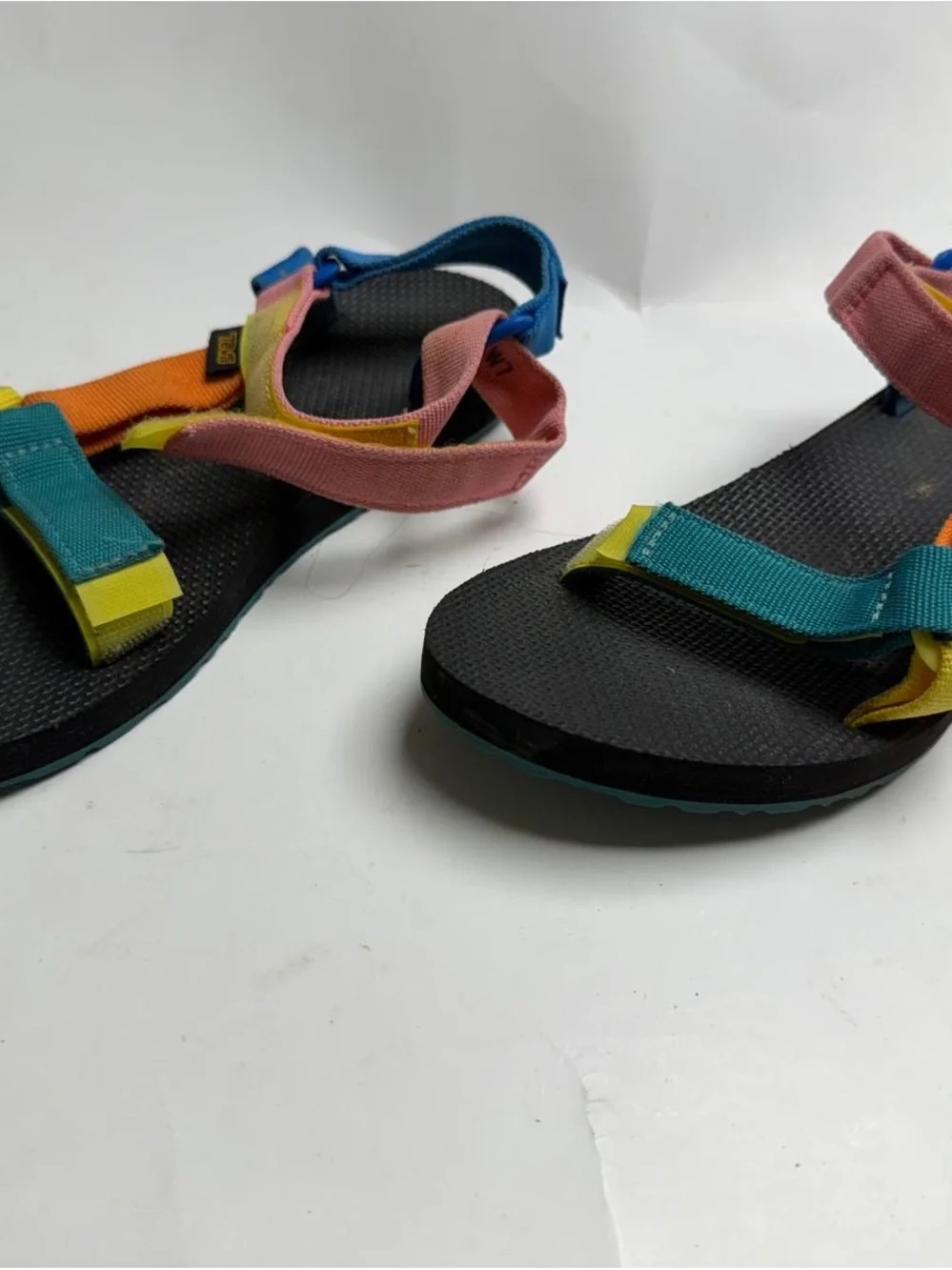 Teva women Multicolor Strap Sandals - Pink, Teal, Yellow, Orange size w7